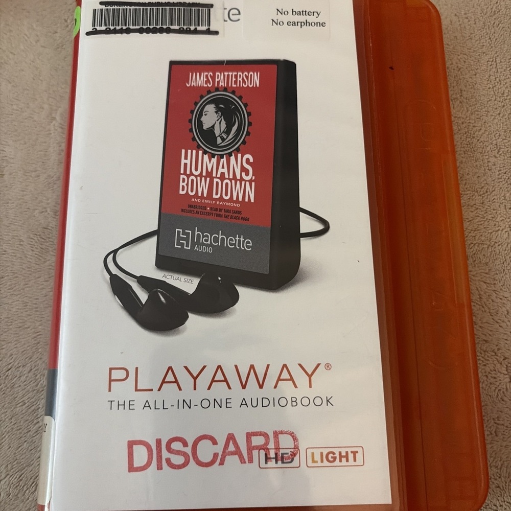 Playaway Audiobook Audio Book Ex Library - Humans Bow Down By James Patterson